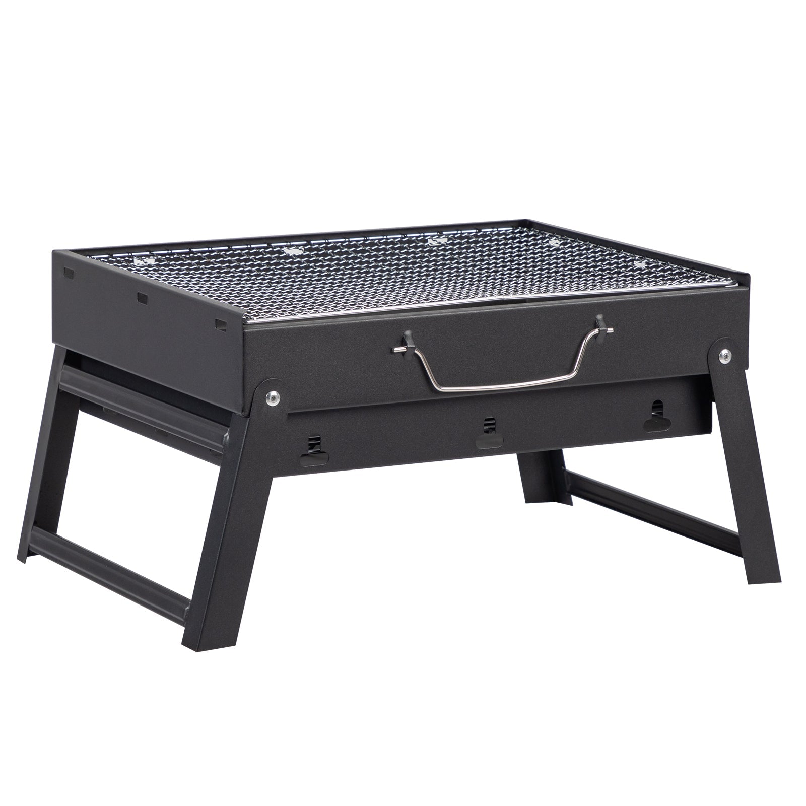 Portable BBQ Grill with Folding Feet, Compact and Lightweight Charcoal Grill for Outdoor Camping, Backyard, Picnic, Beach Party, and Family Outings awehax-if