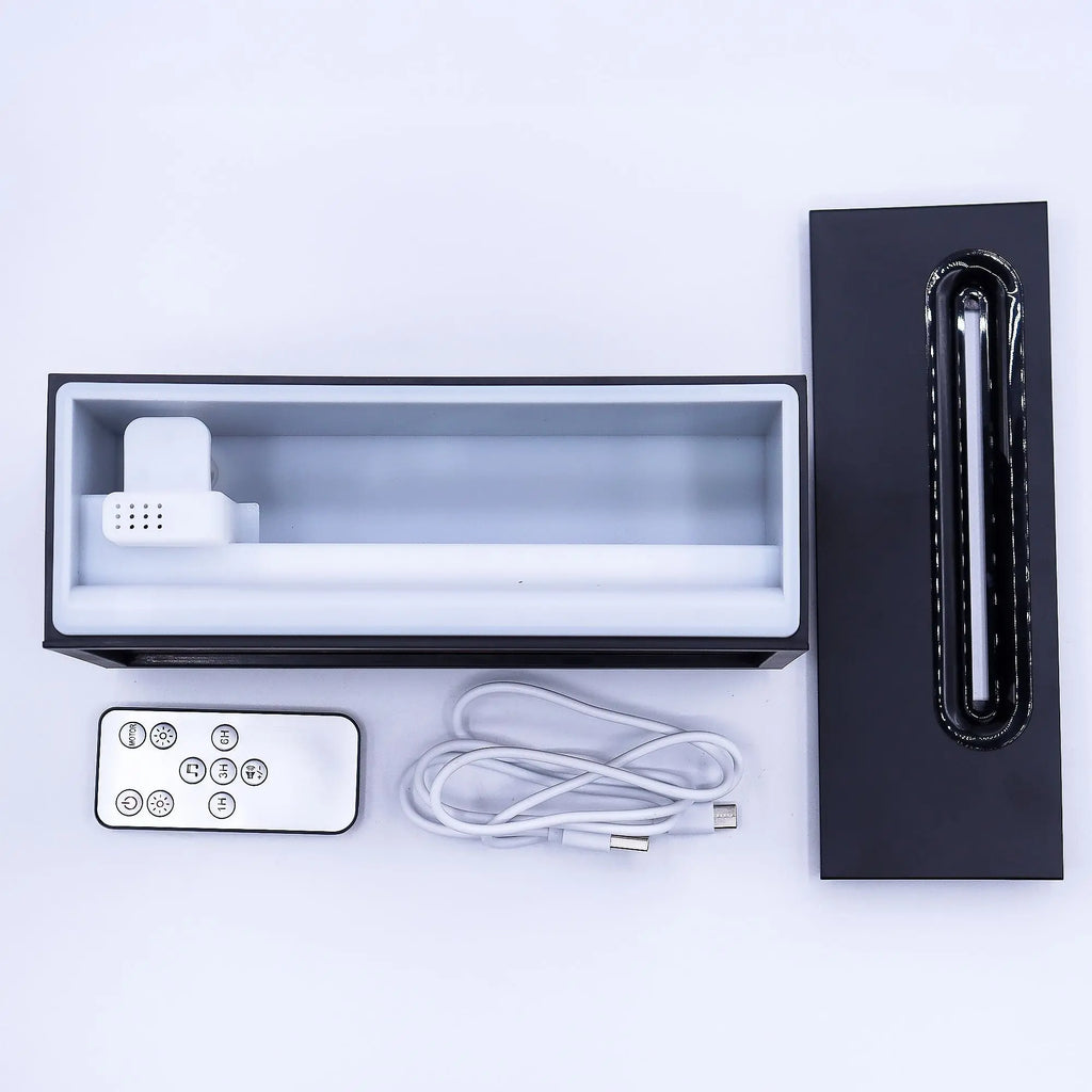 Flame Effect Aroma Diffuser with Birdsound - Black USB - Colour Change AW Dropship UK