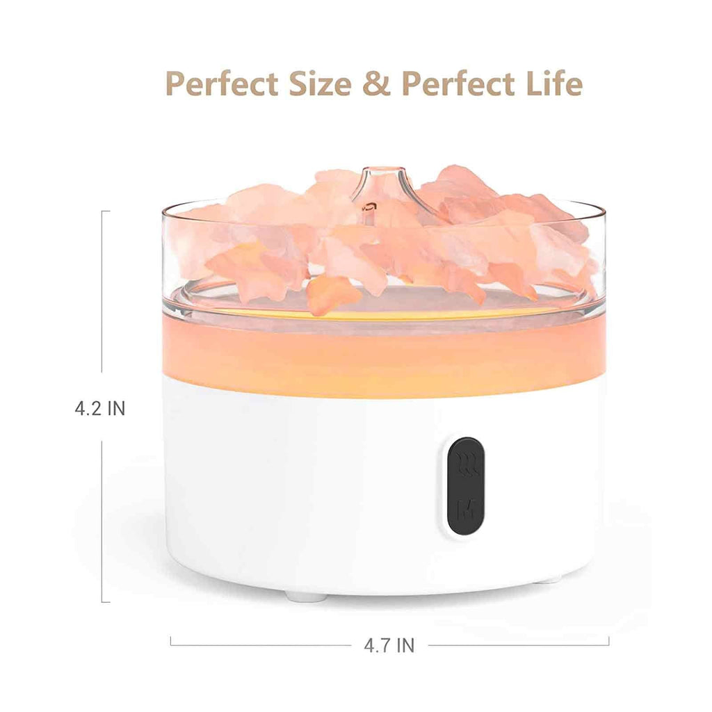 Himalayan Salt  Aroma Diffuser - Night Light - USB-C - Flame Effect ( salt included) AW Dropship UK