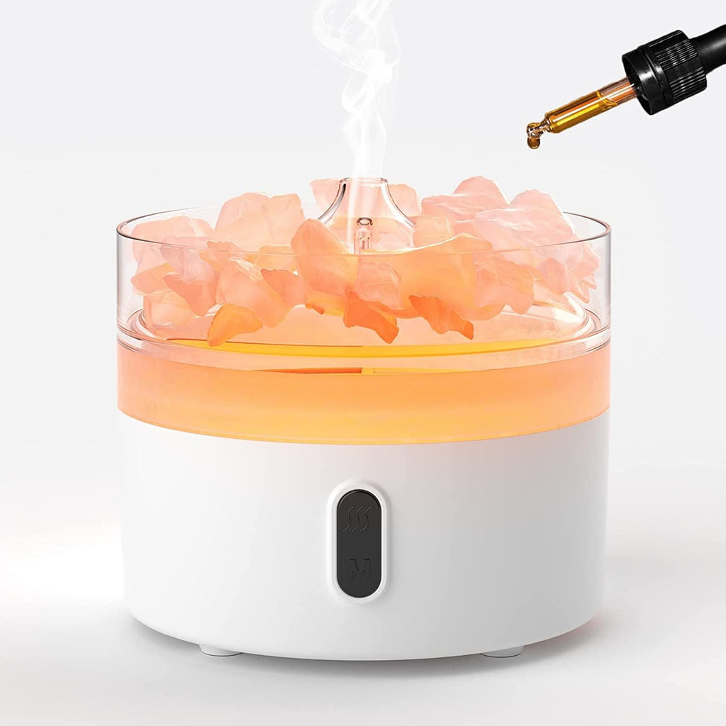 Himalayan Salt  Aroma Diffuser - Night Light - USB-C - Flame Effect ( salt included) AW Dropship UK