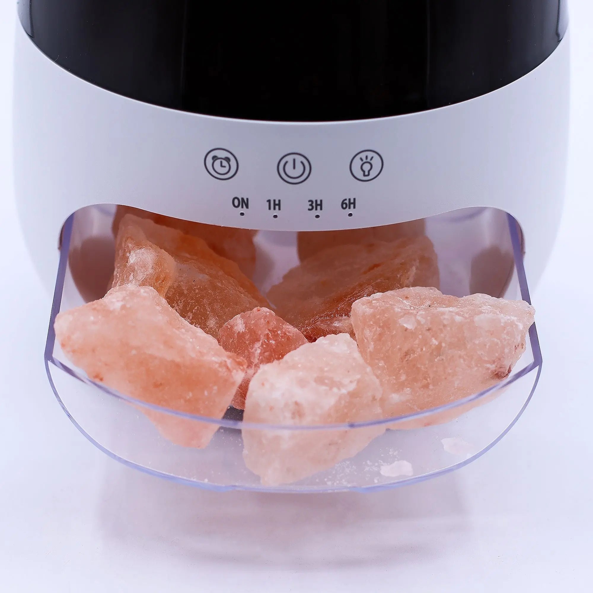 Salt Stone Flame Effect Aroma Diffuser  - White USB - Colour Change and Timer AW Dropship UK